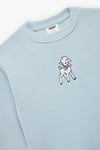 Koton Kız Çocuk Uzun Kollu Bisiklet Yaka Kuzu Nakış Detaylı Şardonlu Sweatshirt