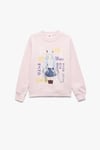 Koton Kız Çocuk Uzun Kollu Bisiklet Yaka Şardonlu Anime Baskılı Sweatshirt