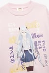 Koton Kız Çocuk Uzun Kollu Bisiklet Yaka Şardonlu Anime Baskılı Sweatshirt