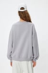 Koton Oversize Bisiklet Yaka Sweatshirt Kolej Baskılı Şardonlu