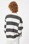 Koton Oversize Sweatshirt Bisiklet Yaka Uzun Kollu Renk Bloklu