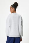 Koton Oversize Sweatshirt Kolej Baskılı Bisiklet Yaka Şardonlu