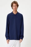 Koton Polo Yaka Sweatshirt Düğmeli Pamuklu