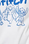 Koton Şardonlu Stitch Lisanslı Bisiklet Yaka Baskılı Oversize Sweatshirt