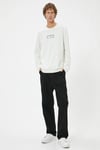 Koton Slogan Baskılı Sweatshirt Bisiklet Yaka Uzun Kollu Pamuklu