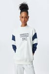 Koton Üç İplik Bisiklet Yaka Pamuklu Baskılı Sweatshirt