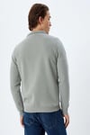 Koton Yarım Fermuarlı Yaka Sweatshirt Uzun Kollu Şardonlu Pamuk Karışımlı