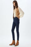 Koton Yüksek Bel Kot Pantolon Düğmeli Dar Kalıp - Skinny Push Up Fit Jean