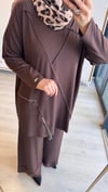 İnvee Pamuk Takım Kahverengi