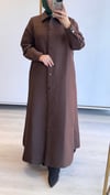 İnvee Triko Başak Desen Kapitone Kap Kahverengi