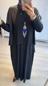 Nurcan Çetin Deri Detaylı İkili Takım Elbise
