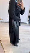 Nurcan Çetin Deri Etekli Takım Siyah
