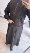 Nurcan Çetin Fisto Etekli Takım Kahverengi