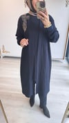 Nurcan Çetin Gofre Üçlü Takım Lacivert