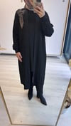Nurcan Çetin Gofre Üçlü Takım Siyah