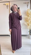 Nurcan Çetin - İkili Takım Elbise Mürdüm