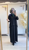 Nurcan Çetin - Jileli İkili Takım Elbise Siyah