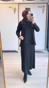 Nurcan Çetin Kalem Etekli Takım Siyah