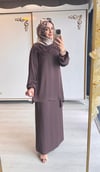 Nurcan Çetin Mürdüm Etekli Takım