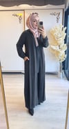 Nurcan Çetin - Nakış Detaylı Ferace Siyah