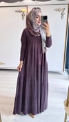 Nurcan Çetin - Qupra Katlı Elbise Gül Kurusu