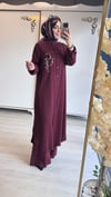 Nurcan Çetin Tesettür Takım Bordo