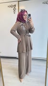 Nurcan Çetin Vizon Üçlü Ceketli Takım