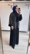 Pul Fileli Üçlü Takım Siyah