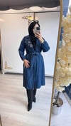 Yaka Taşlı Kot Kap