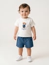 Tuffy Erkek Bebek Kot Şortlu İkili Takım-6186