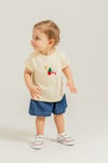 Tuffy Kız Bebek Kot+Dokuma İkili Takım-3366 
