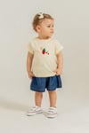 Tuffy Kız Bebek Kot+Dokuma İkili Takım-3366 