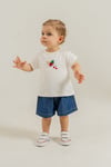 Tuffy Kız Bebek Kot+Dokuma İkili Takım-3366 
