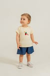 Tuffy Kız Bebek Kot+Dokuma İkili Takım-3366 