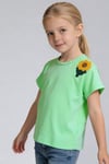 Tuffy Kız Çocuk Ayçiçek Nakış Detaylı T-Shirt-2036