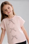 Tuffy Kız Çocuk Fiyonk Detaylı T-Shirt-2056