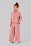 Tuffy Kız Çocuk Gabardin Gömlekli İkili Takım-03165