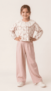 Tuffy Kız Çocuk Müslin Pantolonlu İkili Takım-02795
