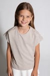 Tuffy Kız Çocuk Taş Detaylı T-Shirt-2416