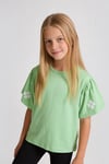 Tuffy Kız Çocuk Yonca Çiçek Detaylı T-Shirt-2356