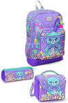  CORAL HİGH KİDS MİLKA ŞEKER AYICIK DESENLİ DESENLİ 3'LÜ OKUL ÇANTA SETİ 