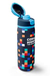  CORAL HİGH LACİVERT GEOMETRİK DESENLİ 800 ml ÇELİK TERMOSLU 4'LÜ OKUL ÇANTA SETİ