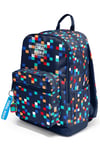  CORAL HİGH LACİVERT GEOMETRİK DESENLİ 800 ml ÇELİK TERMOSLU 4'LÜ OKUL ÇANTA SETİ