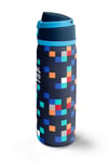  CORAL HİGH LACİVERT GEOMETRİK DESENLİ 800 ml ÇELİK TERMOSLU 4'LÜ OKUL ÇANTA SETİ