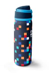 CORAL HİGH LACİVERT GEOMETRİK DESENLİ 800 ml ÇELİK TERMOSLU 4'LÜ OKUL ÇANTA SETİ