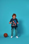 CORAL HİGH GRİ BASKETBOL DESENLİ 800 ml ÇELİK TERMOSLU 4'LÜ OKUL ÇANTA SETİ