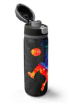 Coral High Gri Basketbol Desenli Pipetli ve Direkt İçim Çelik Termos 800 ml 38532