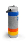 Coral High Gri Turuncu Çizgi Desenli Katlanır Ağızlıklı Çelik Termos 650 ml 38321
