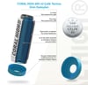 Coral High Gri Turuncu Çizgi Desenli Katlanır Ağızlıklı Çelik Termos 650 ml 38321