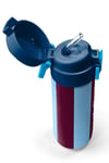 Coral High Kids Bordo Mavi Taraftar Desenli Pipetli ve Direkt İçim Çelik Termos 500 ml 31788